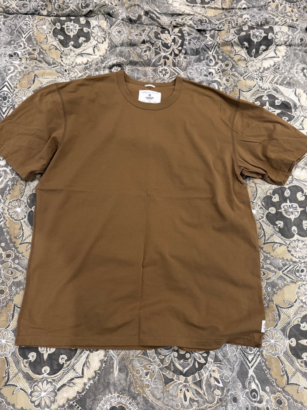Reigning Champ Copper Jersey OG Relaxed Fit Tee in Brown